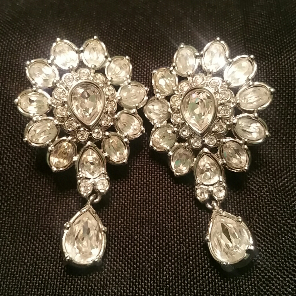Rhinestone cocktail earrings